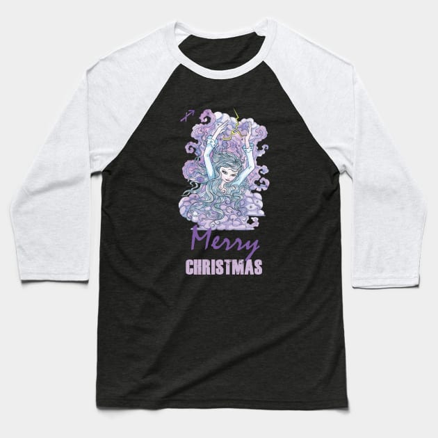 Merry Christmas Sagittarius Winter Holidays Baseball T-Shirt by Fun Planet